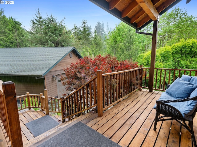 33901 Merrill Creek Rd, Deer Island, OR 97054 - view of wooden deck