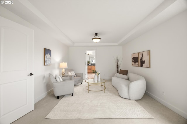 12988 NW Tigon Ln, Portland, OR 97229 - sitting room with carpet flooring and a raised ceiling