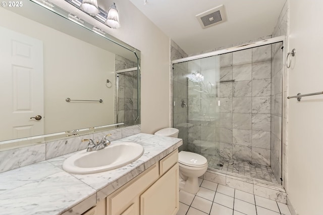 15911 NE 29th Ave, Ridgefield, WA 98642 - full bath featuring vanity, a stall shower, and tile patterned floors