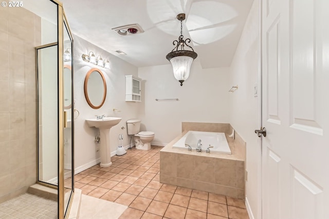 15911 NE 29th Ave, Ridgefield, WA 98642 - bathroom with a garden tub, tile patterned flooring, and a stall shower