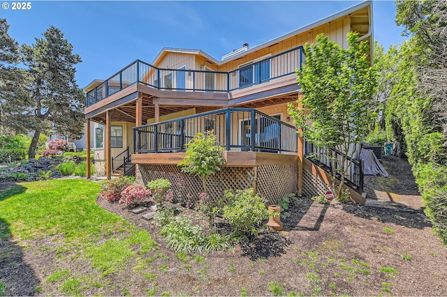 15911 NE 29th Ave, Ridgefield, WA 98642 - back of house with stairs and a wooden deck