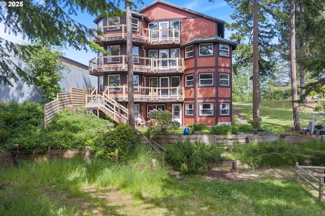 34700 Hill St, Pacific City, OR 97135 - back of house with a deck and a balcony