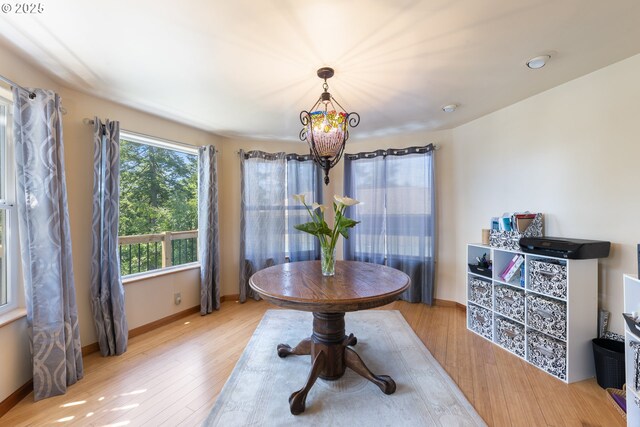 34700 Hill St, Pacific City, OR 97135 - dining room featuring wood finished floors and baseboards