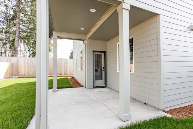 view of patio / terrace with fence