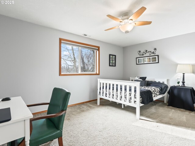 37388 SE Olson St, Sandy, OR 97055 - bedroom with carpet, baseboards, and a ceiling fan