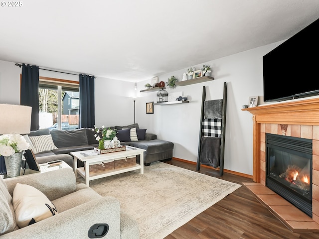37388 SE Olson St, Sandy, OR 97055 - living room with wood finished floors and a fireplace