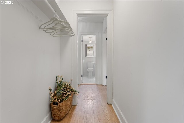 4004 N Montana Ave, Portland, OR 97227 - hallway featuring light wood-style floors and baseboards
