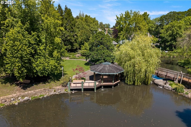 16165 NW Blueridge Dr, Beaverton, OR 97006 - dock with a gazebo and a water view