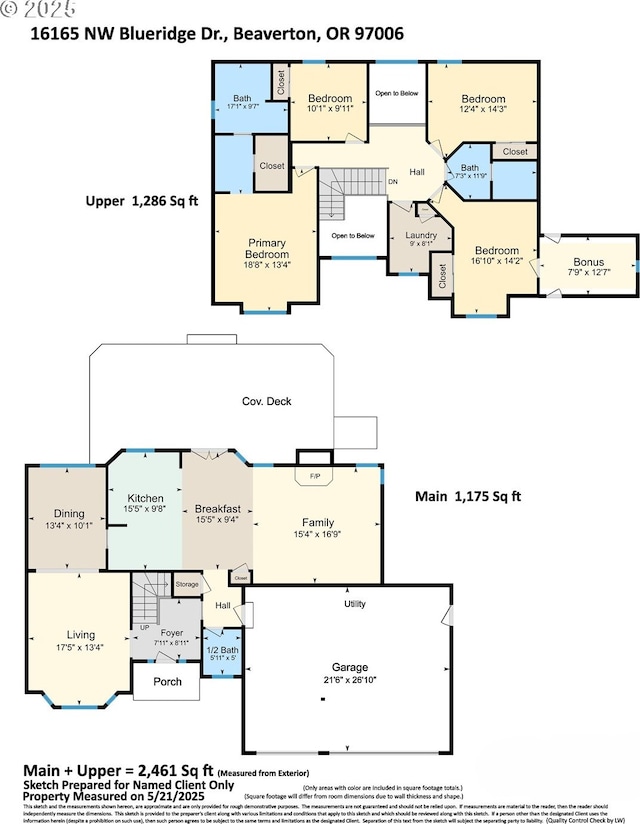 16165 NW Blueridge Dr, Beaverton, OR 97006 - view of property floor plan