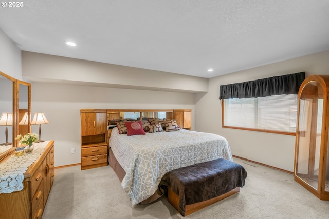 180 NE 29th Dr, Gresham, OR 97030 - bedroom featuring baseboards, light colored carpet, and recessed lighting
