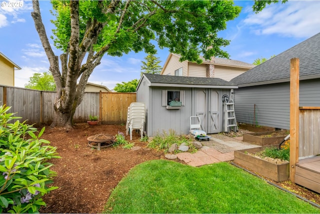 180 NE 29th Dr, Gresham, OR 97030 - back of house featuring a vegetable garden, roof with shingles, and a fenced backyard