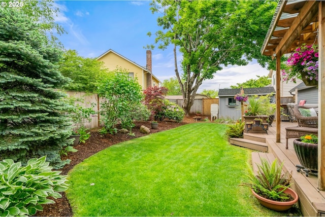 180 NE 29th Dr, Gresham, OR 97030 - view of yard featuring a wooden deck