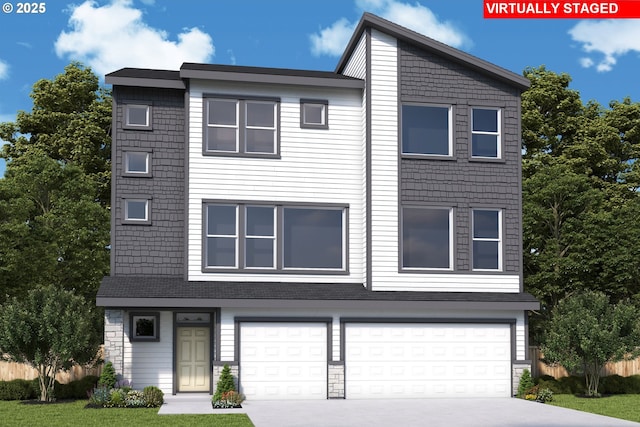 22987 Bland Cir, West Linn, OR 97068 - multi unit property with concrete driveway, a garage, and fence