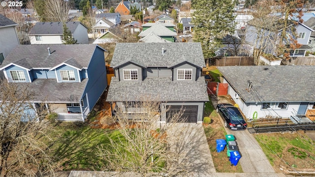 drone / aerial view featuring a residential view