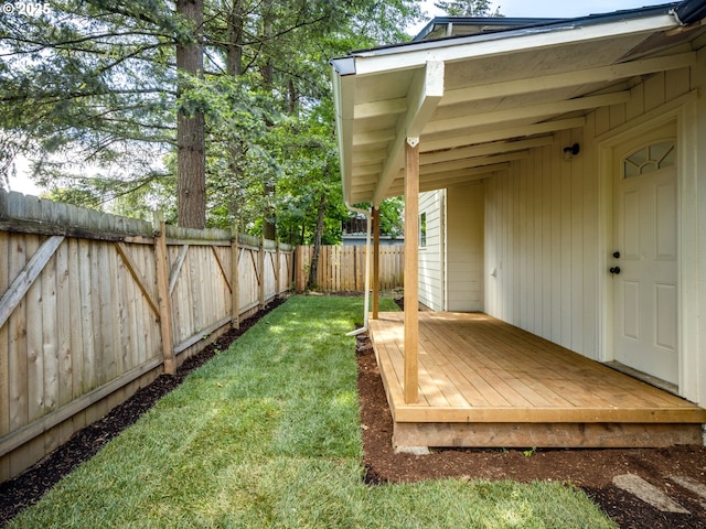 13928 SE Rhone St, Portland, OR 97236 - view of yard featuring a deck