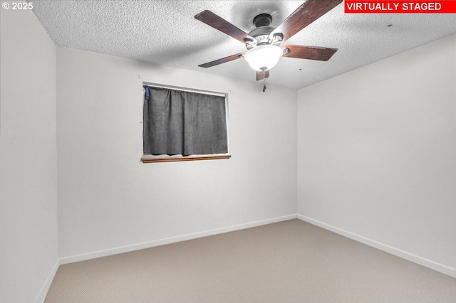 162 Monticello Dr, Longview, WA 98632 - empty room with carpet flooring, a ceiling fan, and a textured ceiling
