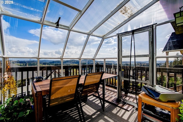 view of sunroom / solarium