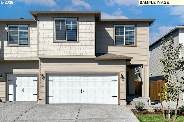 view of front of home featuring a garage