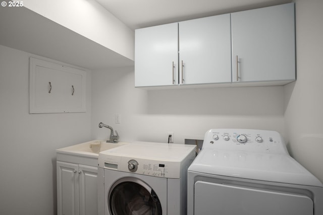 7414 N Chautauqua Blvd, Portland, OR 97217 - laundry room with separate washer and dryer and cabinet space