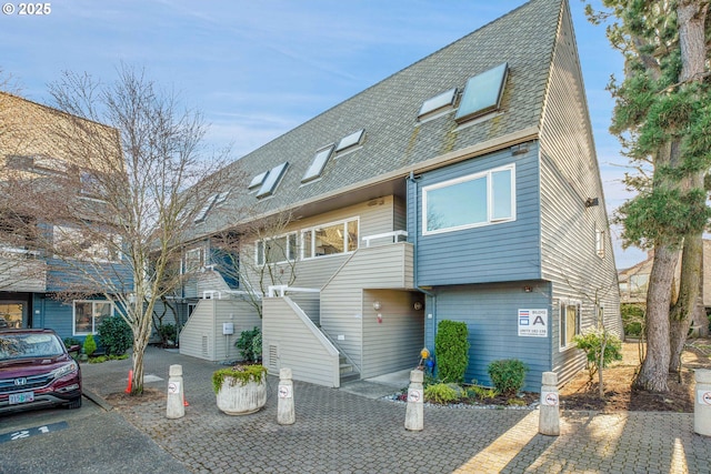 multi unit property with a shingled roof