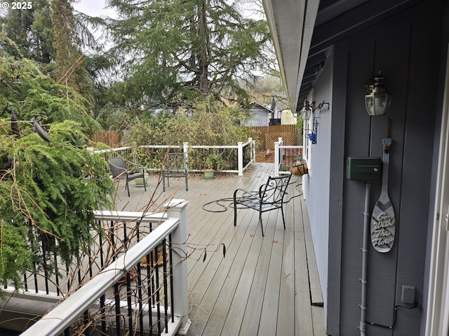 view of wooden terrace