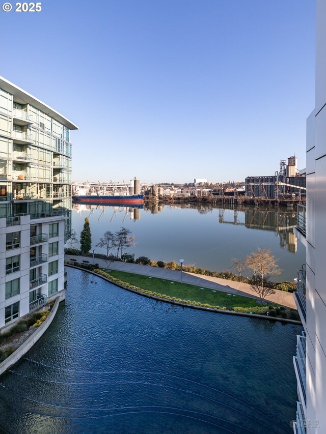 view of water feature