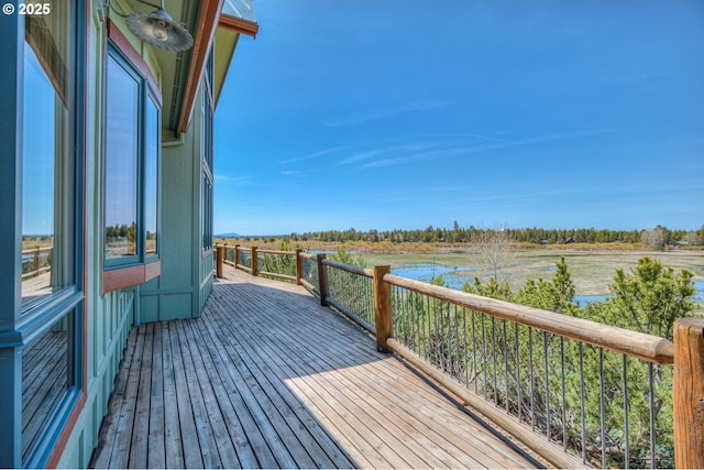 52995 Riverview Dr, La Pine, OR 97739 - wooden deck with a water view