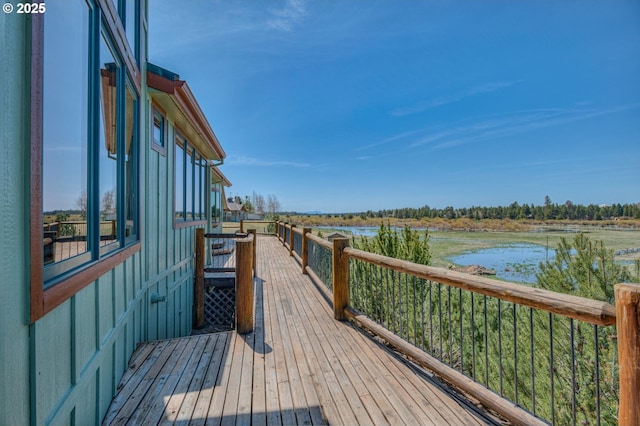 52995 Riverview Dr, La Pine, OR 97739 - wooden deck featuring a water view