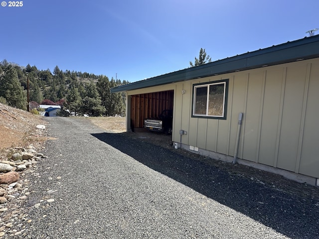 exterior space featuring board and batten siding