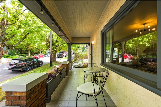 view of patio with a porch
