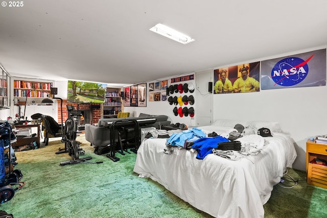 bedroom with carpet