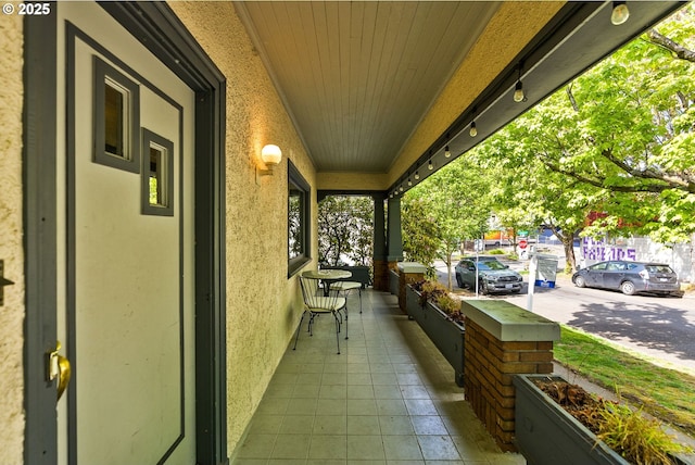 view of patio with a porch