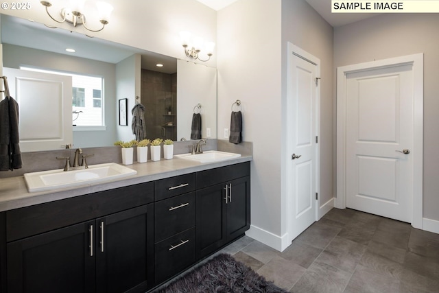 bathroom featuring vanity