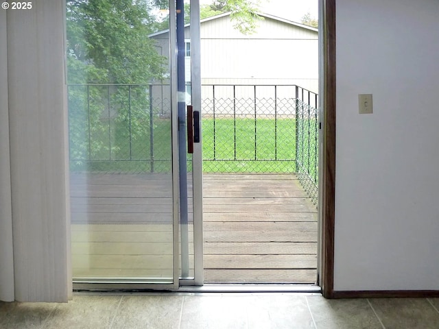 view of doorway to outside