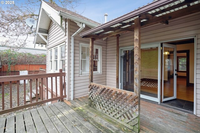 view of wooden deck