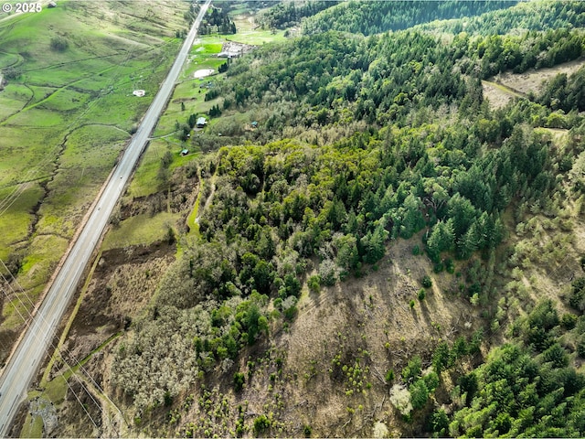 bird's eye view featuring a rural view