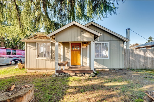 view of bungalow-style home