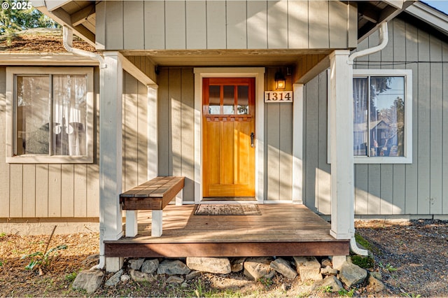 view of doorway to property