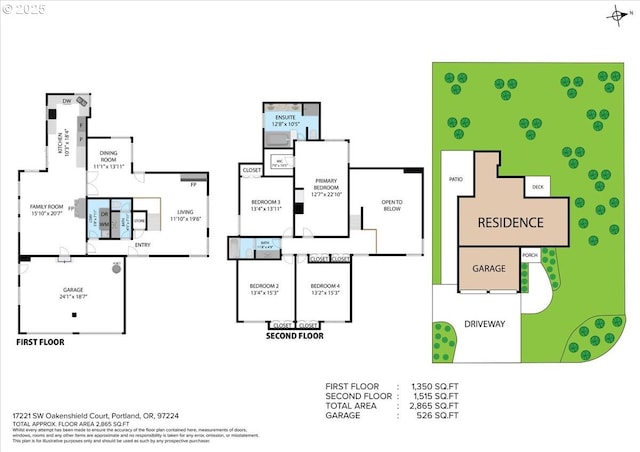 17221 SW Oakenshield Ct, Portland, OR 97224 - view of floor plan / room layout