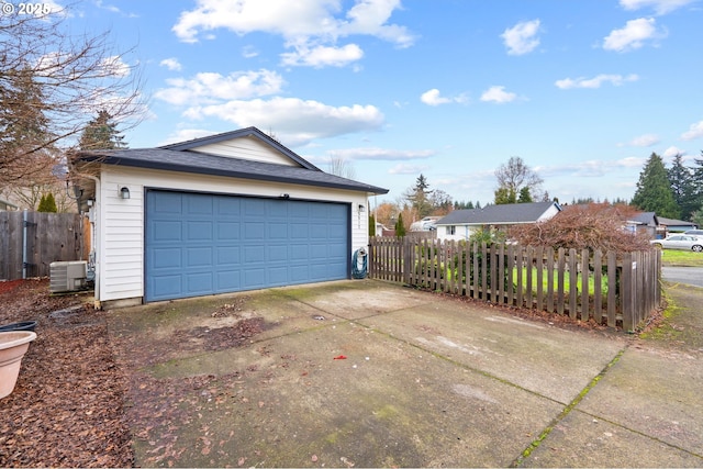 garage featuring central AC