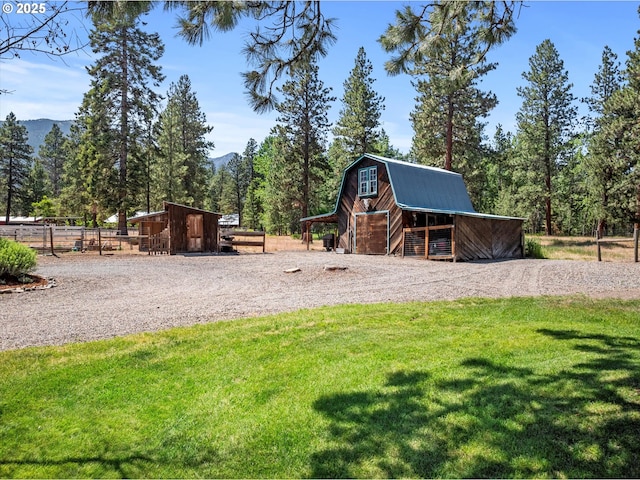 14955 Profitt Loop, Baker City, OR 97814 - view of yard with an outbuilding and a mountain view