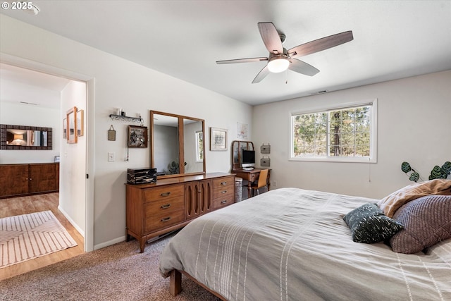 14955 Profitt Loop, Baker City, OR 97814 - bedroom with light colored carpet and a ceiling fan