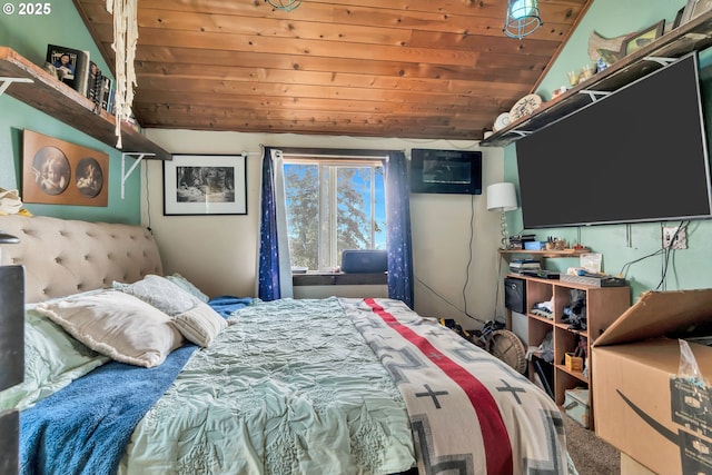6596 River Rd, Salem, OR 97306 - bedroom with vaulted ceiling and wood ceiling