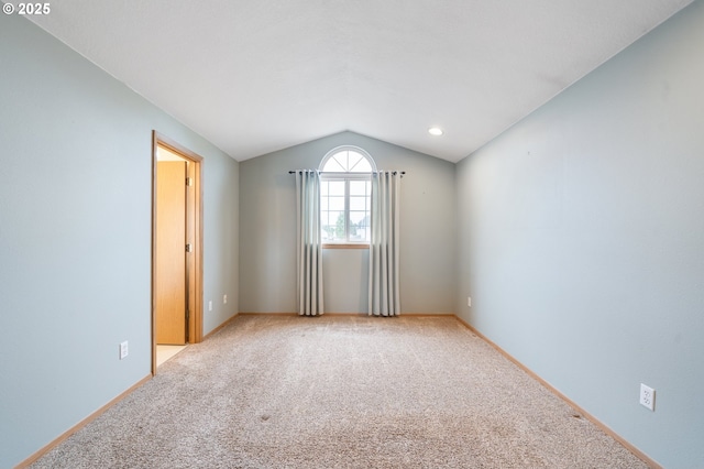 7501 NE 51st Way, Vancouver, WA 98662 - spare room featuring lofted ceiling, carpet, and baseboards