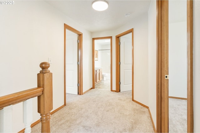 6837 SE 84th Ave, Portland, OR 97266 - hall with light carpet and an upstairs landing