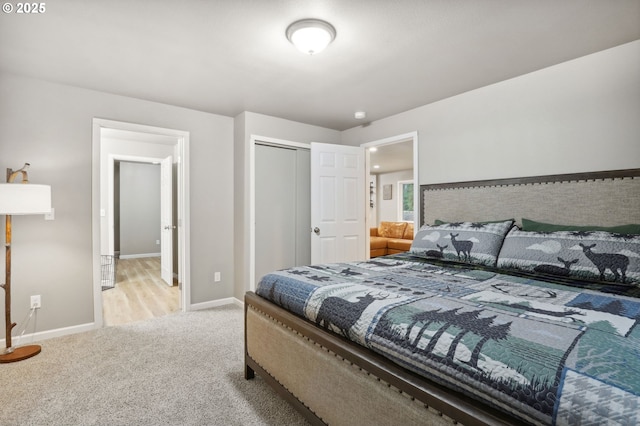 23595 E Lolo Pass Rd, Rhododendron, OR 97049 - carpeted bedroom with baseboards and a closet