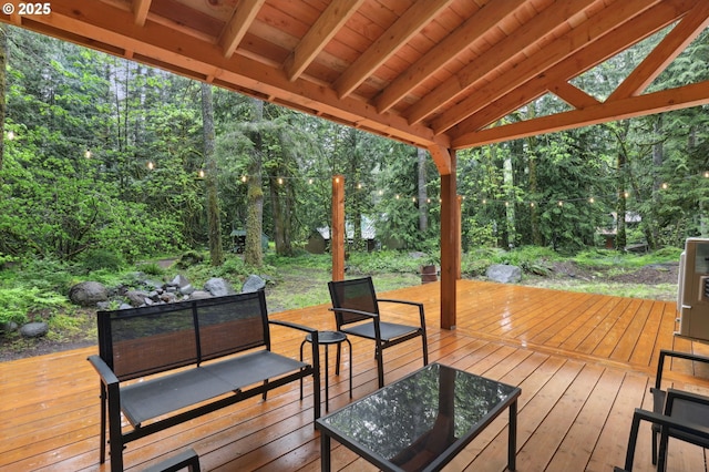 23595 E Lolo Pass Rd, Rhododendron, OR 97049 - deck featuring a view of trees