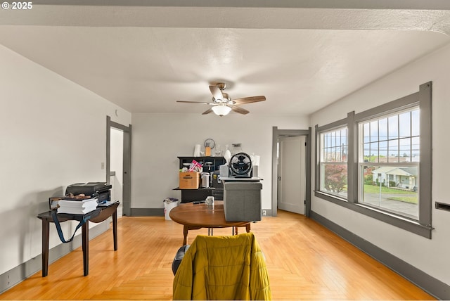 339 W Laurelwood Ct, Roseburg, OR 97470 - home office with a ceiling fan and baseboards