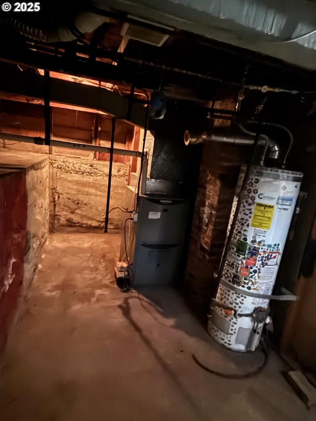 utilities with heating unit and water heater
