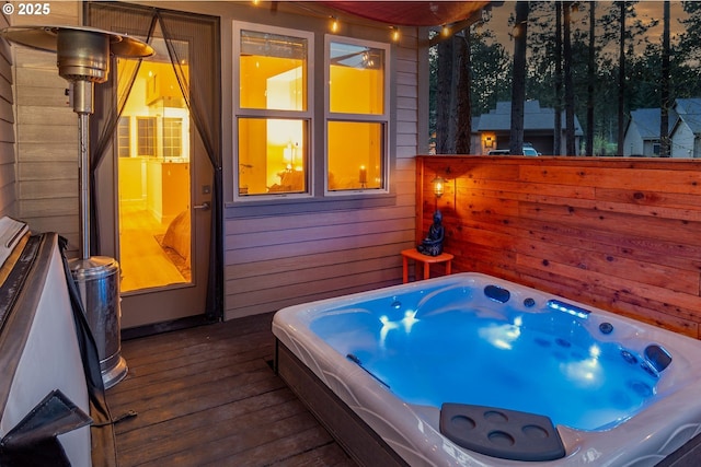 60486 Seventh Mountain Dr, Bend, OR 97702 - wooden terrace featuring hot tub deck surround and fence